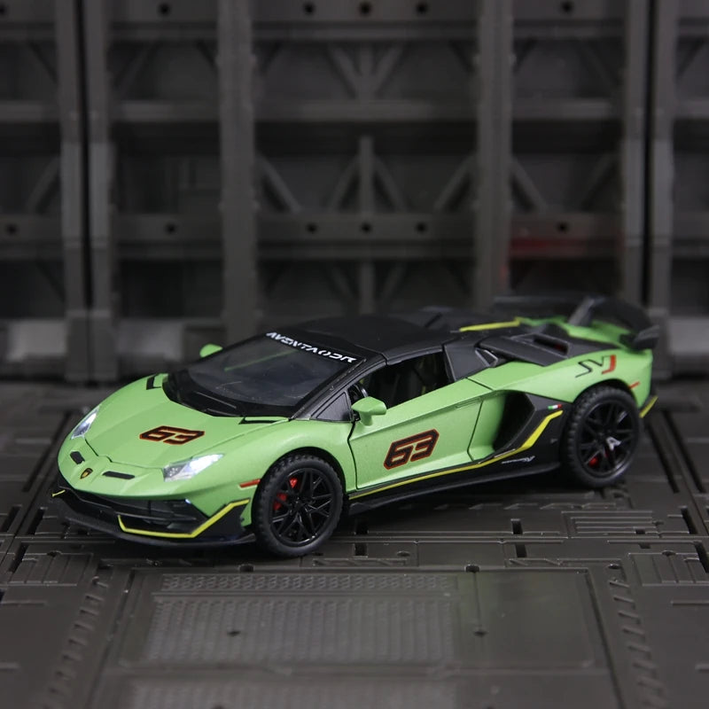 1:32 simulation Lamborghini SVJ63 alloy car model doors and the front hood and trunk door can be opened fine workmanship