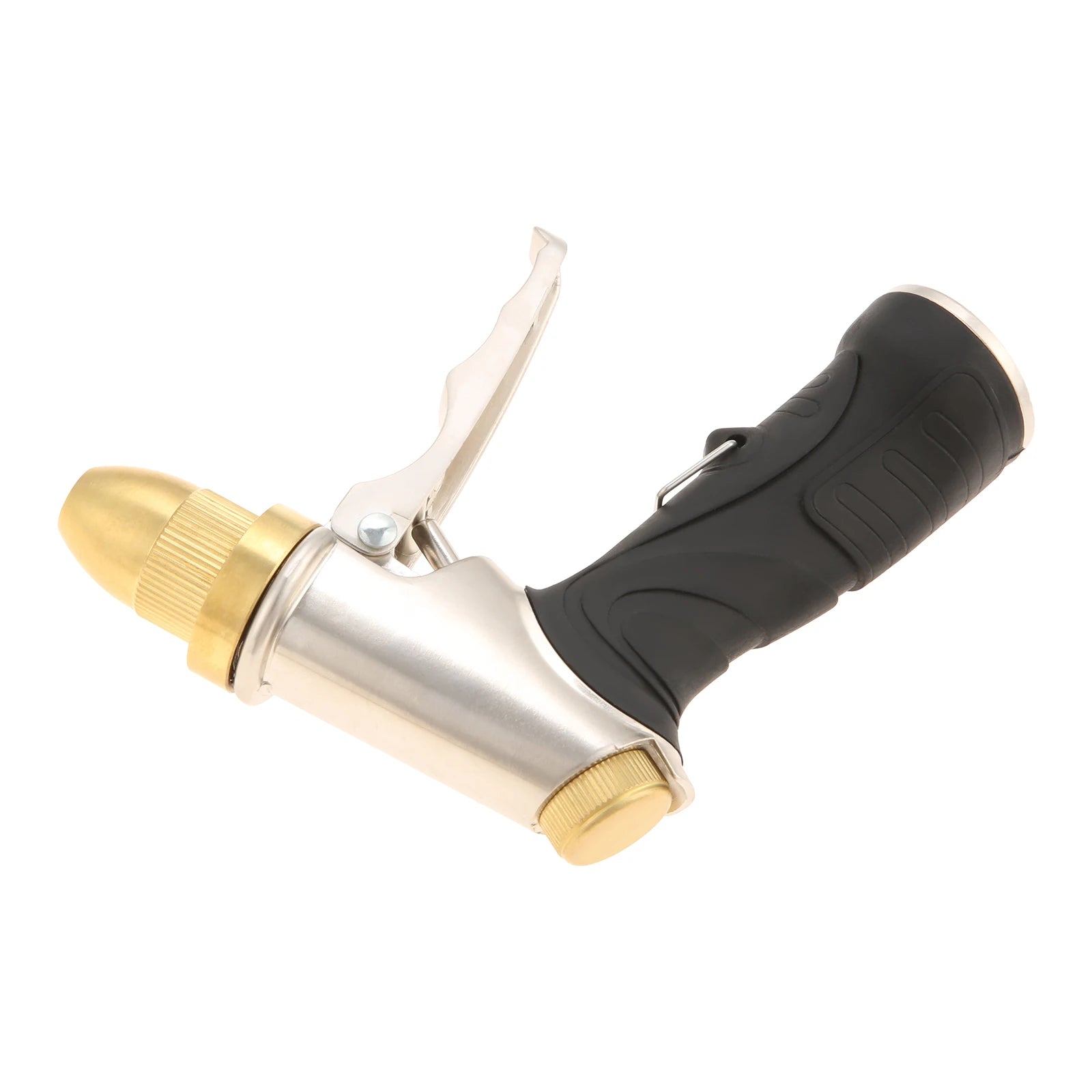 Metal Garden Hose Spray Nozzle with Non-Slip Handle Universal 3/4" Standard Thread for Outdoor Garden Watering Car Cleaning