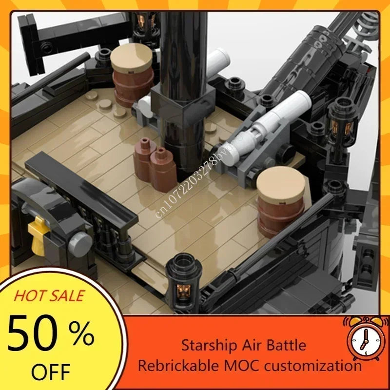 2478MOC Pirate Ship Model DIY Assembly Toy Customized Sailing Ship Technology Creative Puzzle Adults Holiday Birthday Gift