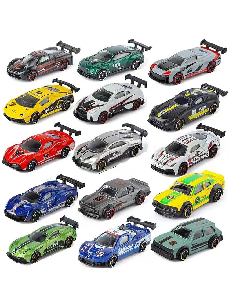Alloy Car Model Simulation 1:64 Sliding Sports Car Racing Car Children's Toy Car Boy Gift Christmas Toy Gift Racing Car Ornament