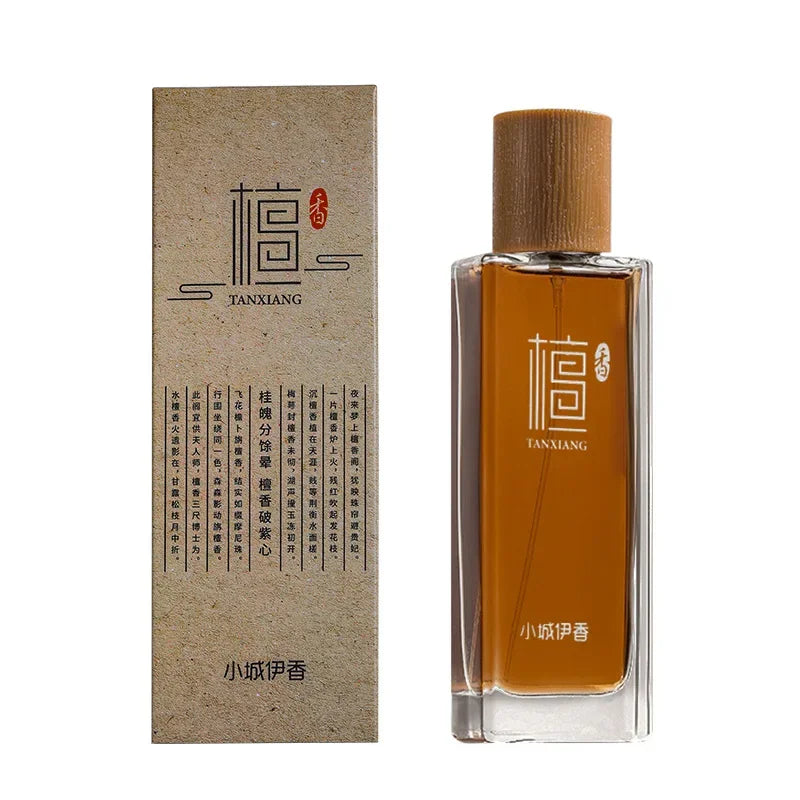 50ml Sandalwood Eau de Toilette Unisex Long Lasting Woody Fragrance Natural Light Perfume Spray for Men Women Daily Casual