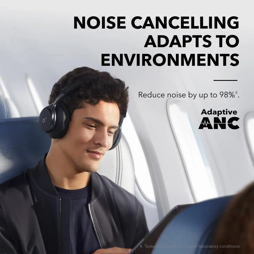 Active Noise Cancelling Headphones, 2X Stronger Voice Reduction, 40H ANC, LDAC Hi-Res Audio, Bluetooth 5.3, Comfort Fit, Clear Calls