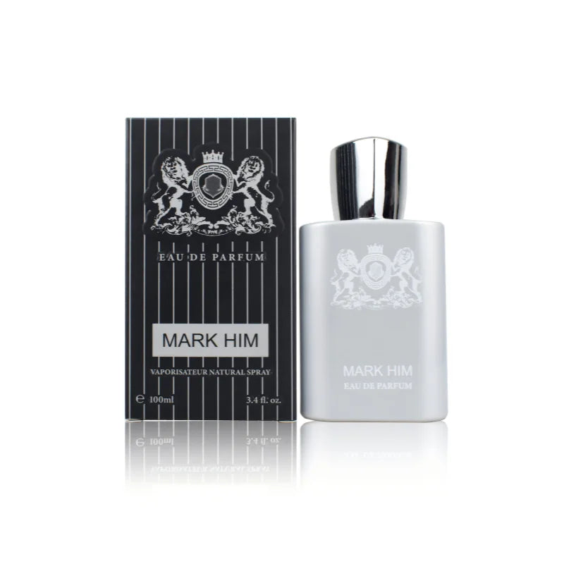 100ml MARK HIM Men Perfume Long-wearing Magnetic Masculine Fragrance Metallic Gray Cologne Vaporisateur Spray Dating Romantic Night