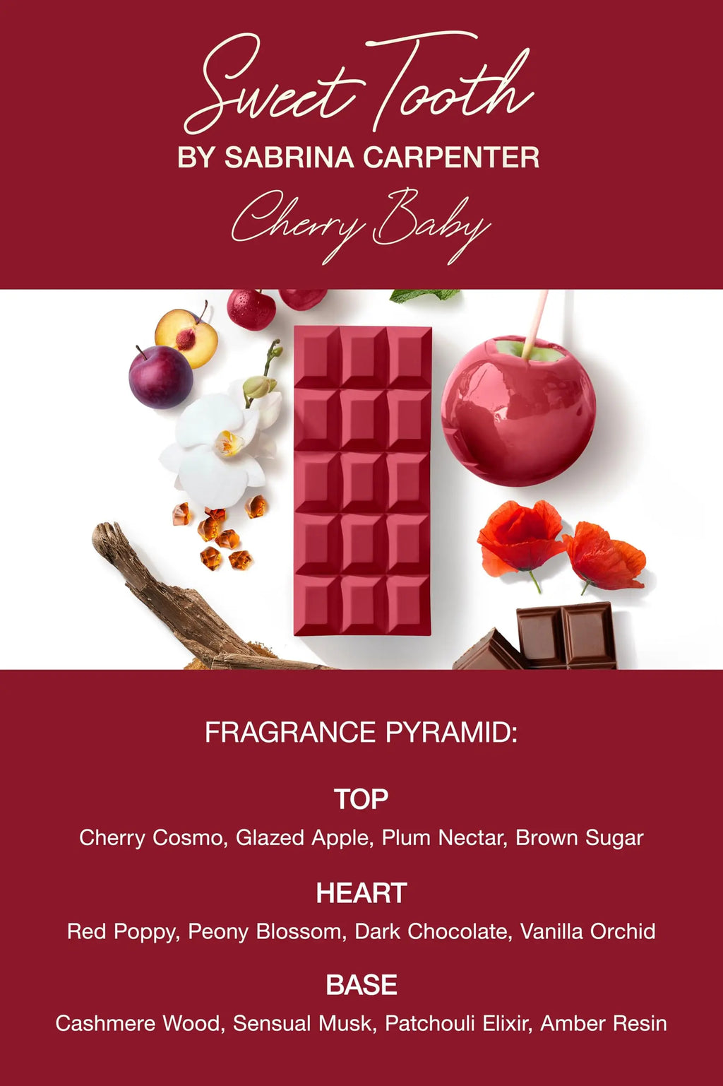 Original Arabic Perfume Sweet Tooth Cherry Baby by Sabrina Carpenter for Women 2.5 oz EDP Hair and body spray long lasting fragrance Cologne  Arabian women's perfume Pheromone Portable Birthday gift
