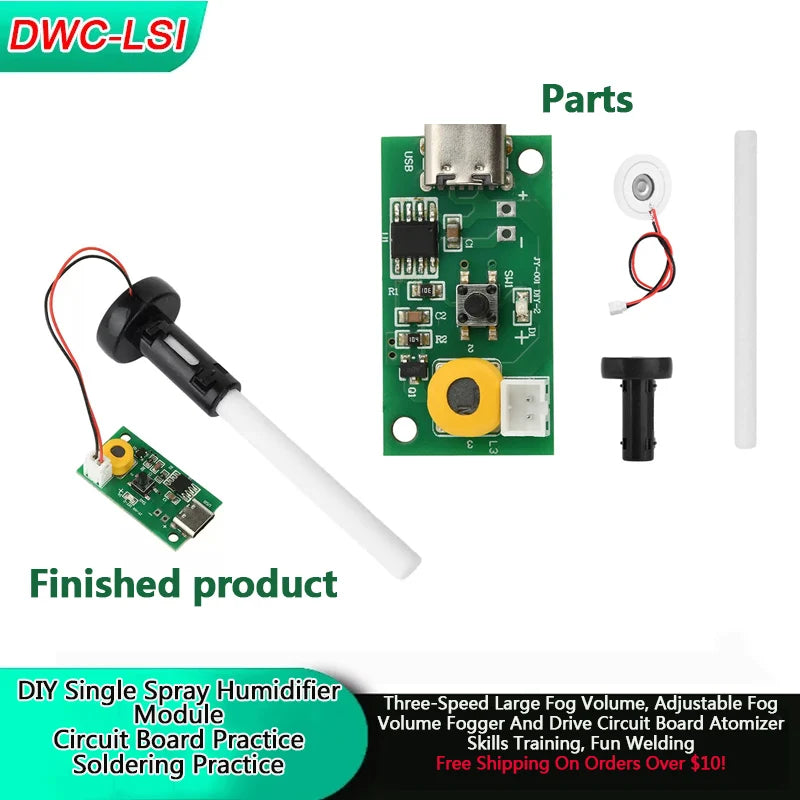 Single Spray Humidifier Module Adjustable Mist Volume Mist Generator And Driver Circuit Board Atomizer DIY Circuit Welding