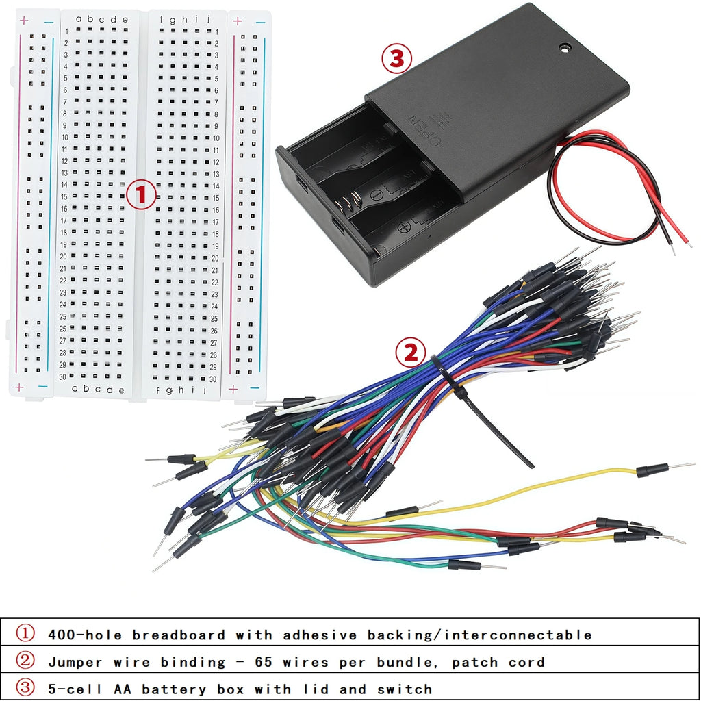400 830-hole Breadboard MB-102 PCB Circuit Board Experiment Board Soldering Experiment Kit DIY Suitable for Arduino Power Module