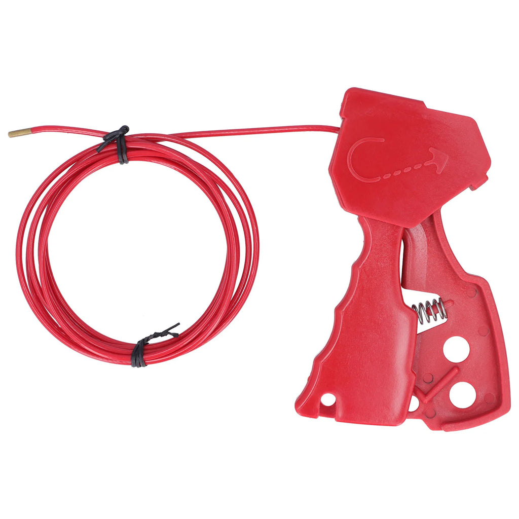 High Temp Corrosion Resistant Nylon Adjustable Safety Cable Lockout With Steel Wire For Industrial Energy Isolation Locking