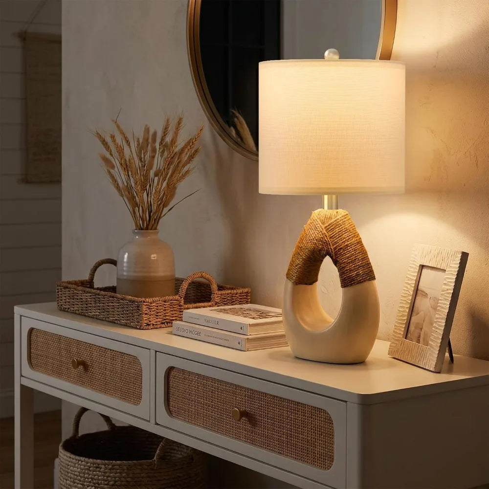 Lamps Set for Bedroom, Living Room, Nightstand Bedside, Ideal for Small Spaces