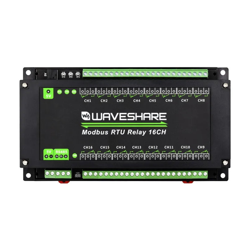 RS485 interface 5V Modbus RTU 16 Channels Relay Module remote control board card plate for home automation electric motor device