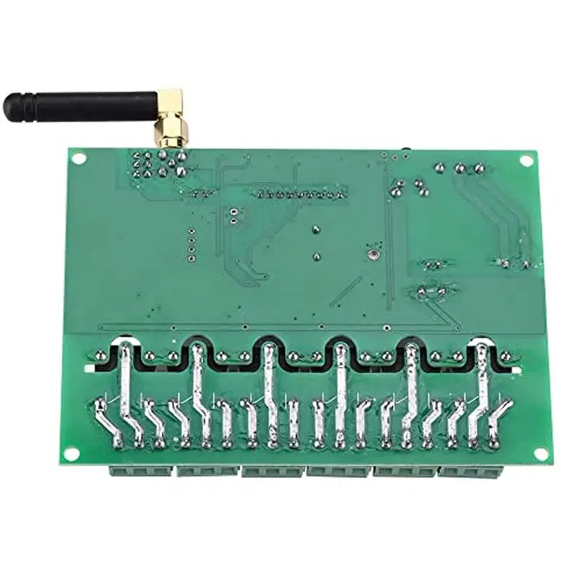 B67C Remote Control Switch 110-240V 6 Channel RF Relay Module Board Momentary Selflocking Interlock 3 Commands 30Ma X 6