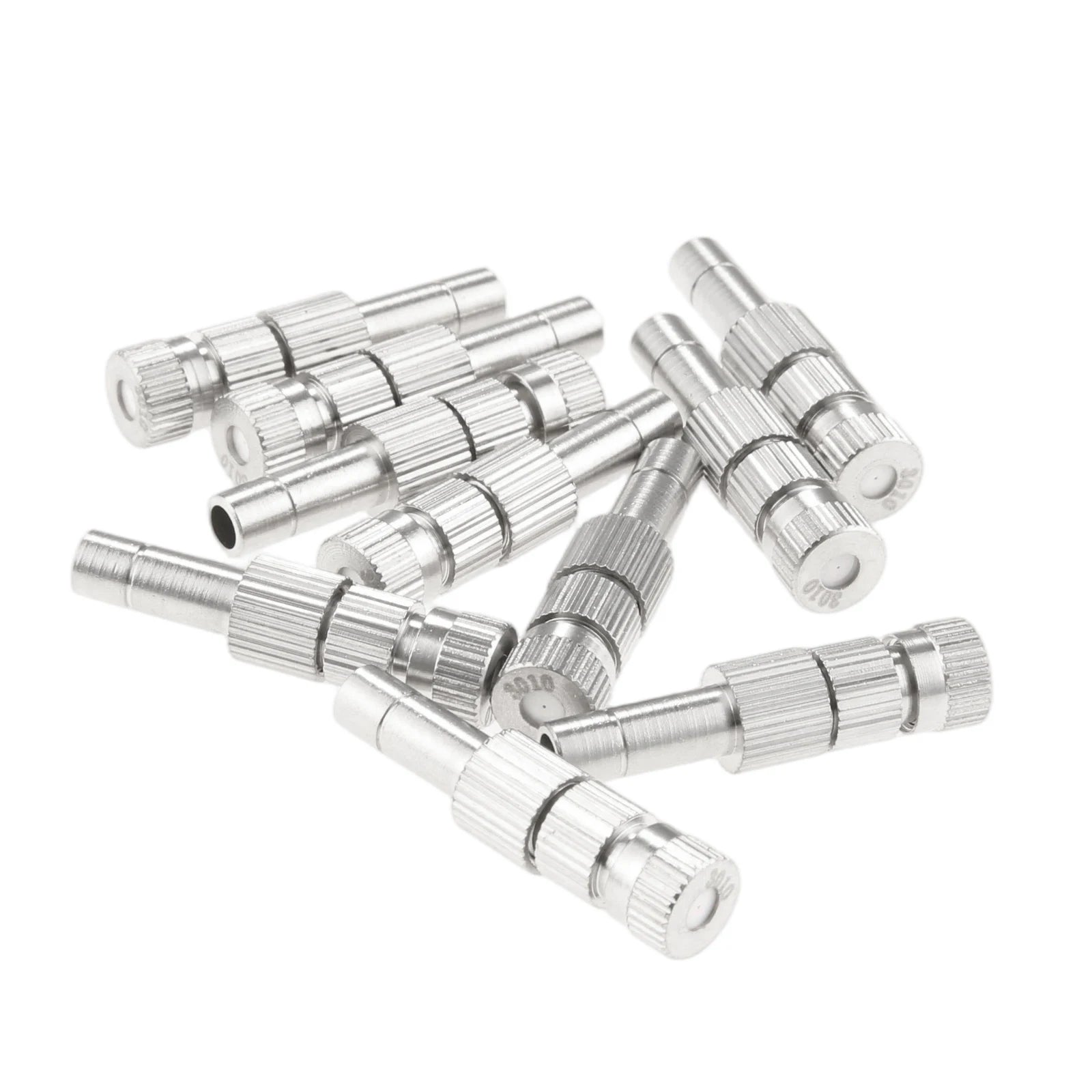 20 Pcs/set Misting Nozzles Kit 0.3mm Misting System Heads with 1/4" Water Misting Nozzle Tees Sprayer for Outdoor Cooling System