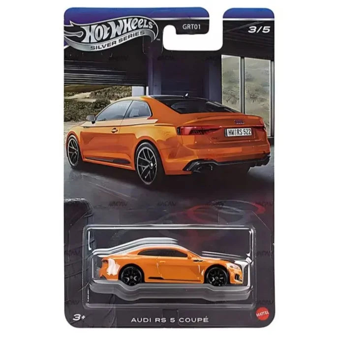 Hot Wheels Grt01 Silver Standard High-Performance Series Audi Set Audi 90 Audi R8 Alloy Car Model Models Diecast Collector Gift