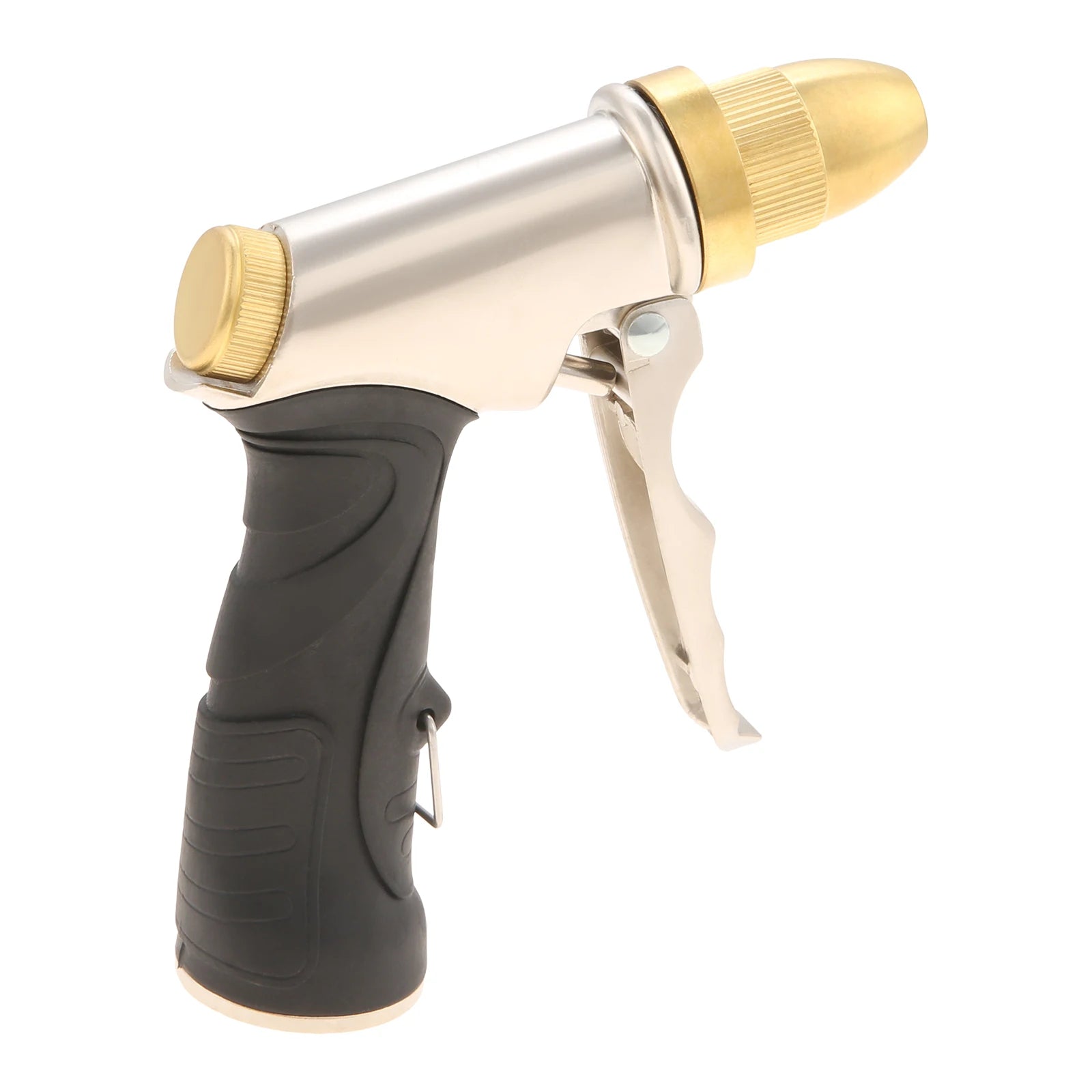 Metal Garden Hose Spray Nozzle with Non-Slip Handle Universal 3/4" Standard Thread for Outdoor Garden Watering Car Cleaning