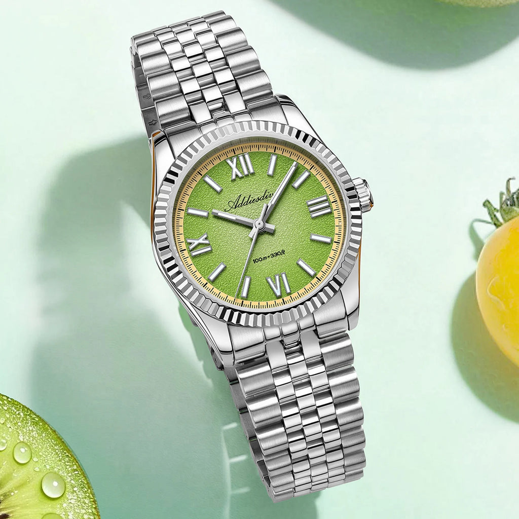 ADDIESDIVE Hight Quality Sapphire Glass 10Bar Waterproof Watches 316L Stainless Steel BGW9 Super Luminous Wristwatches for Women