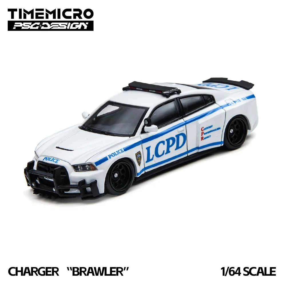 Pre-sale*TimeMicro1:64 Stallion Brawler Diecast Mini Police Car Model Hobby Display Collectible Toy