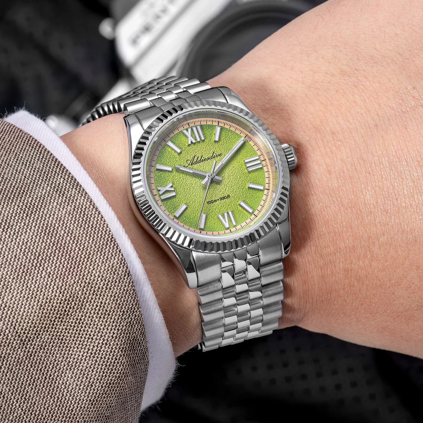 ADDIESDIVE Hight Quality Sapphire Glass 10Bar Waterproof Watches 316L Stainless Steel BGW9 Super Luminous Wristwatches for Women