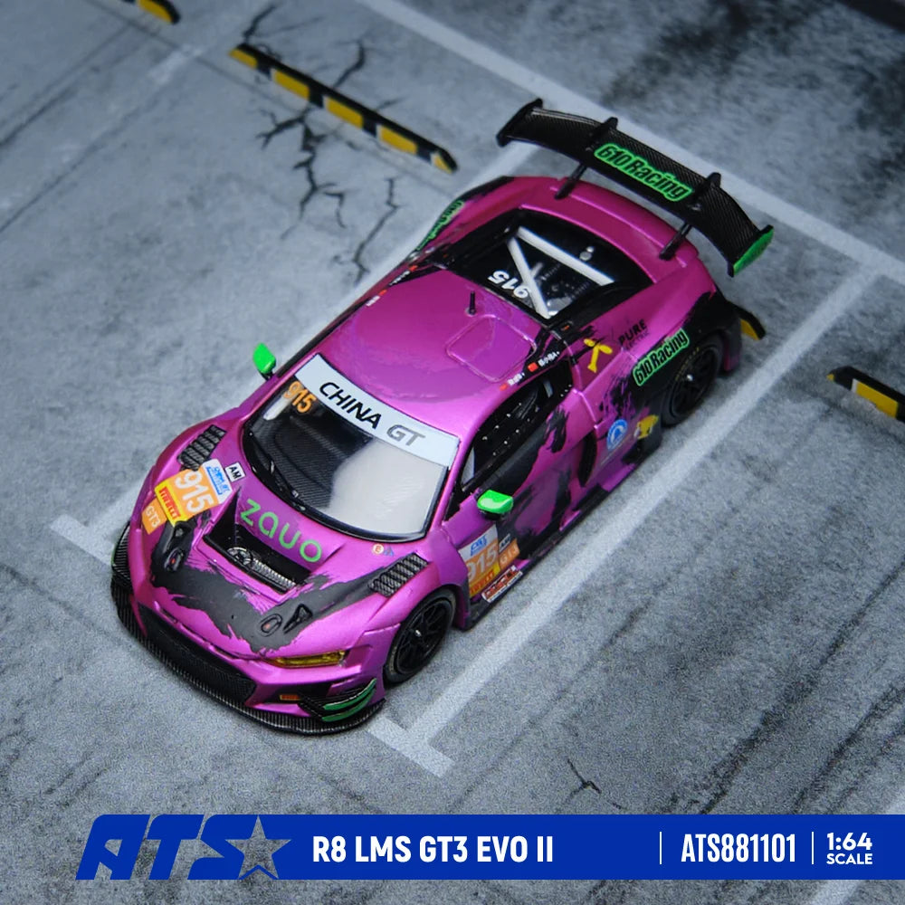 *Pre-order*ATS 1:64 Glossy Purple Track Racing Supercar Diecast Alloy Model Mini Simulation Race Vehicle Hobby Ornament Gift