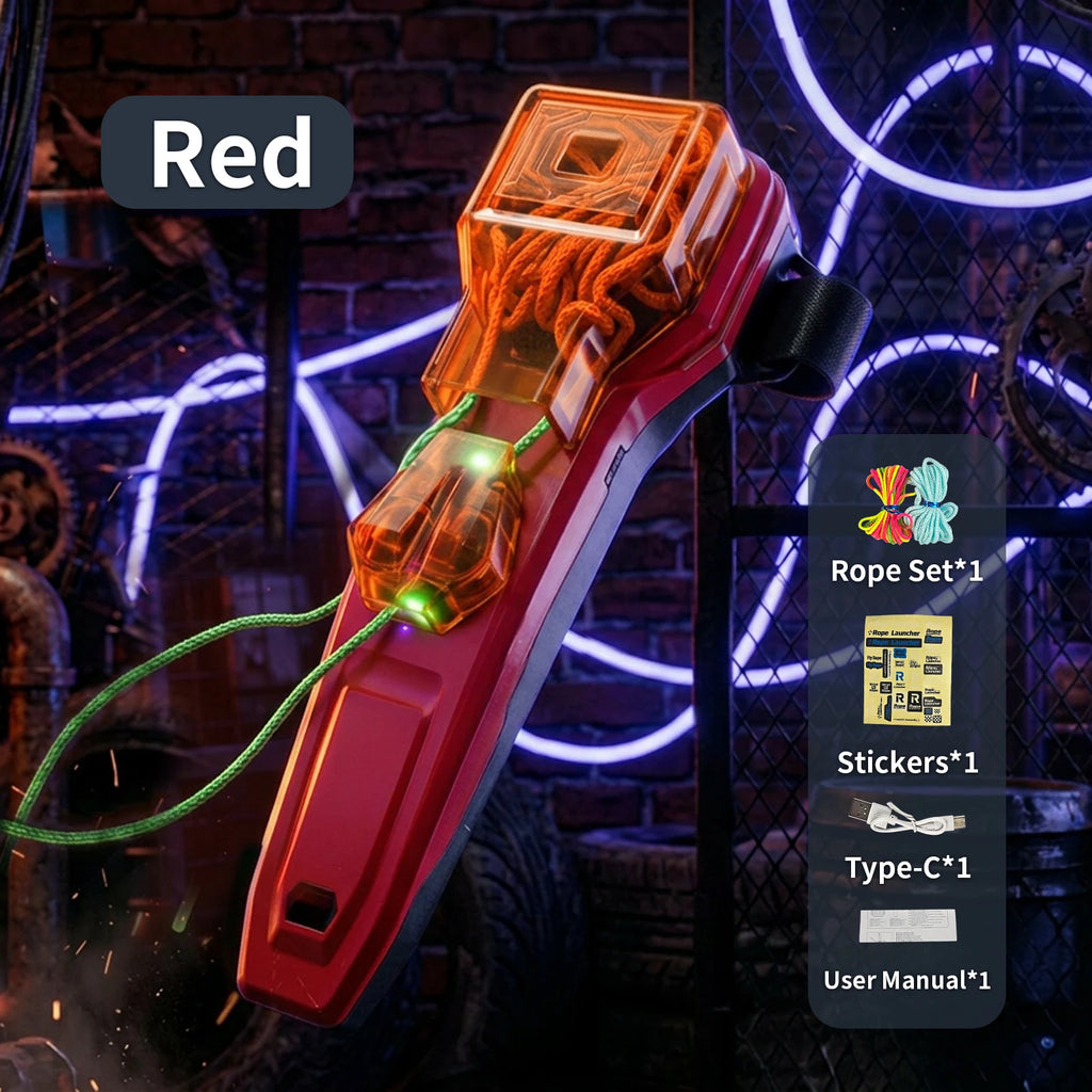 Spider Silk Rope Launcher Auto Retractable Wrist Toy Creative Cosplay Battle Game Luminous Loop Shooting Gift