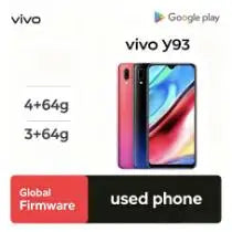 Global firmware VIVO Y93 Smartphone 4GB 64GB Octa core Android 8.1 6.2'' Camera 13MP+2.0MP Face ID cellphone y 9  Used Phone