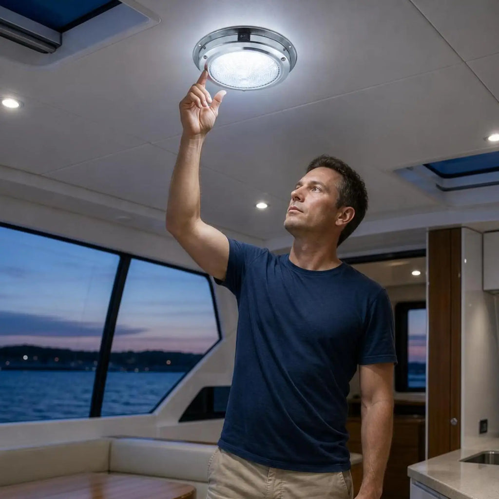 Round Flush Mount Overhead Light IP65 Waterproof Round LED Overhead Light Textured Lens