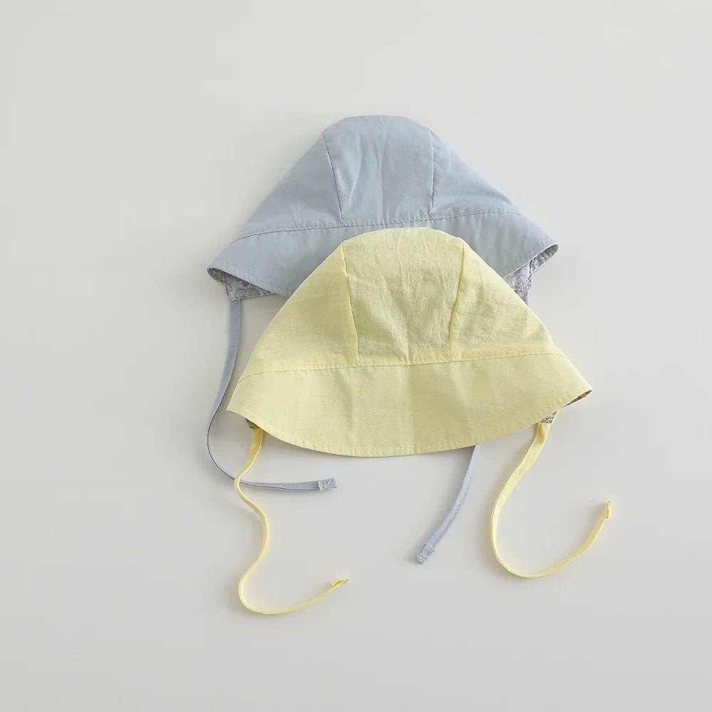 Reversible Baby Sun Hat for Girls Floral Indian Hats Autumn Outdoor Travel Newborn Sun Cap Toddler Bonnet Newborn Head Wrap Cap
