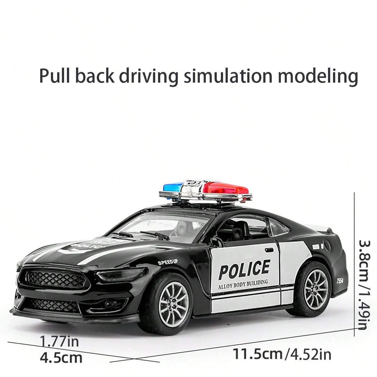 Casting Alloy Model Car Pullback Function Non-Opening Doors Diecast Vehicle Collectible Toy for Kids