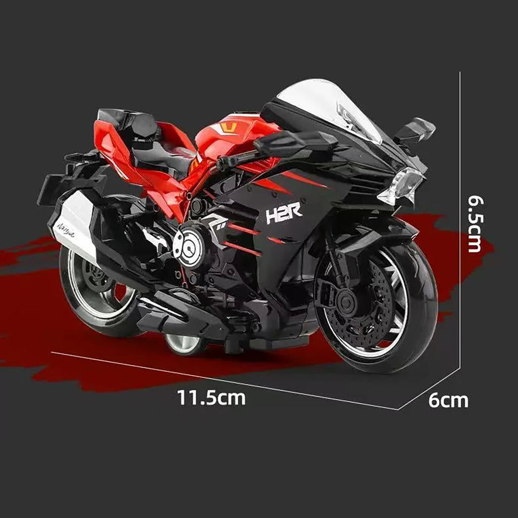 1:32 Scale Cast Simulation Alloy Toy Motorcycle Pull-Back Drive Collectible Miniature Bike Model for Kids