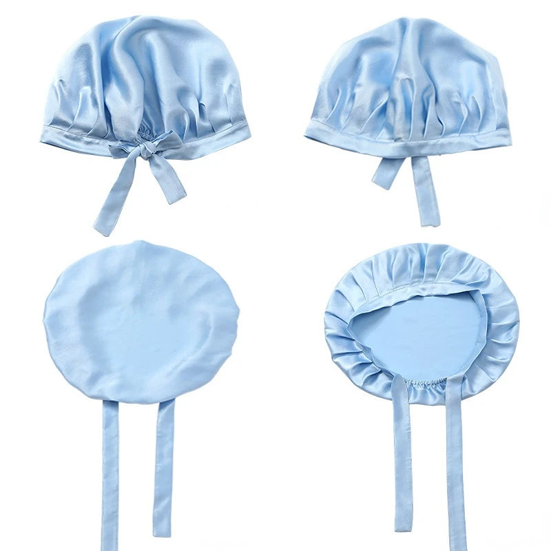 100% Silk Bonnet For Women  Mulberry Silk Turban For Hair Sleeping Night Cap Hair Loss Sleep Natual Pure Silk Hair Wrap Headwrap