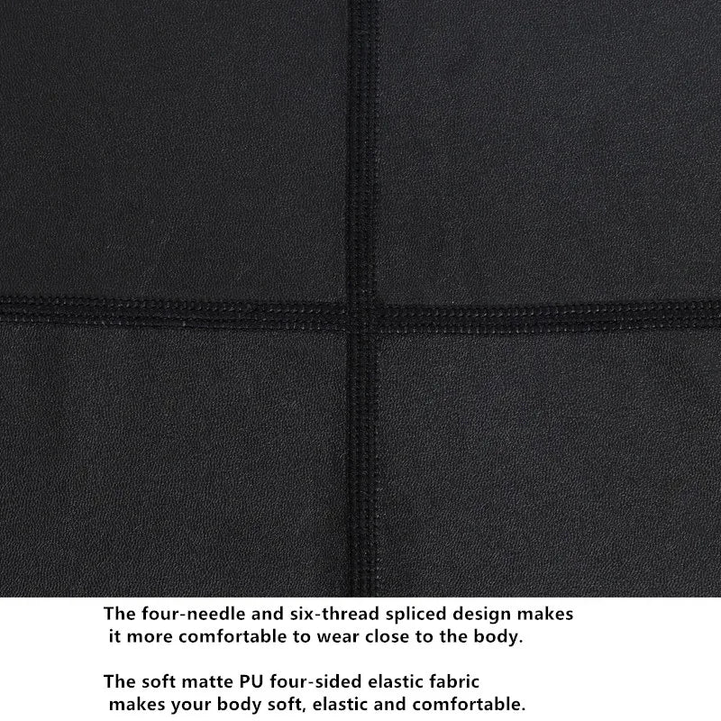 Leather Shirts for Young Men -High-end Short Sleeved Round neck Coat for Men- Motorcycle Style Shaper-Cool Male Trendy Shapewear