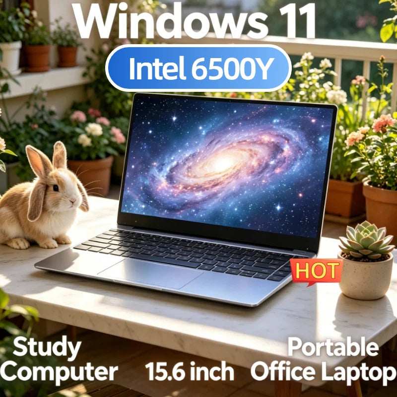 Intel 6500Y Lightweight 15.6 Laptop 32GB RAM 2TB SSD 5000mAh Windows 11 Backlit Keyboard Fingerprint for Business & Gaming