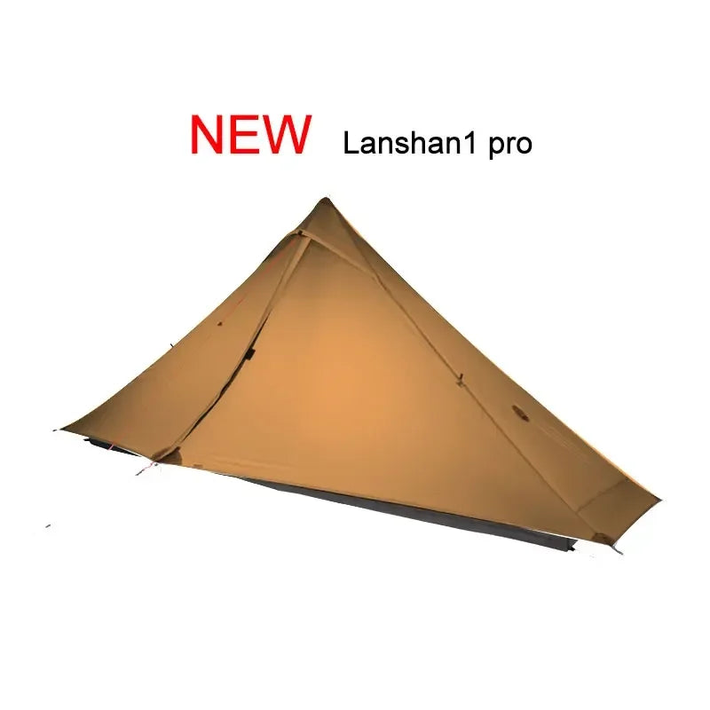 3F UL GEAR Official Lanshan 1 Pro Tent Outdoor One Person Ultralight Camping Tent 3 Season Professional 20D Silnylon Rodless