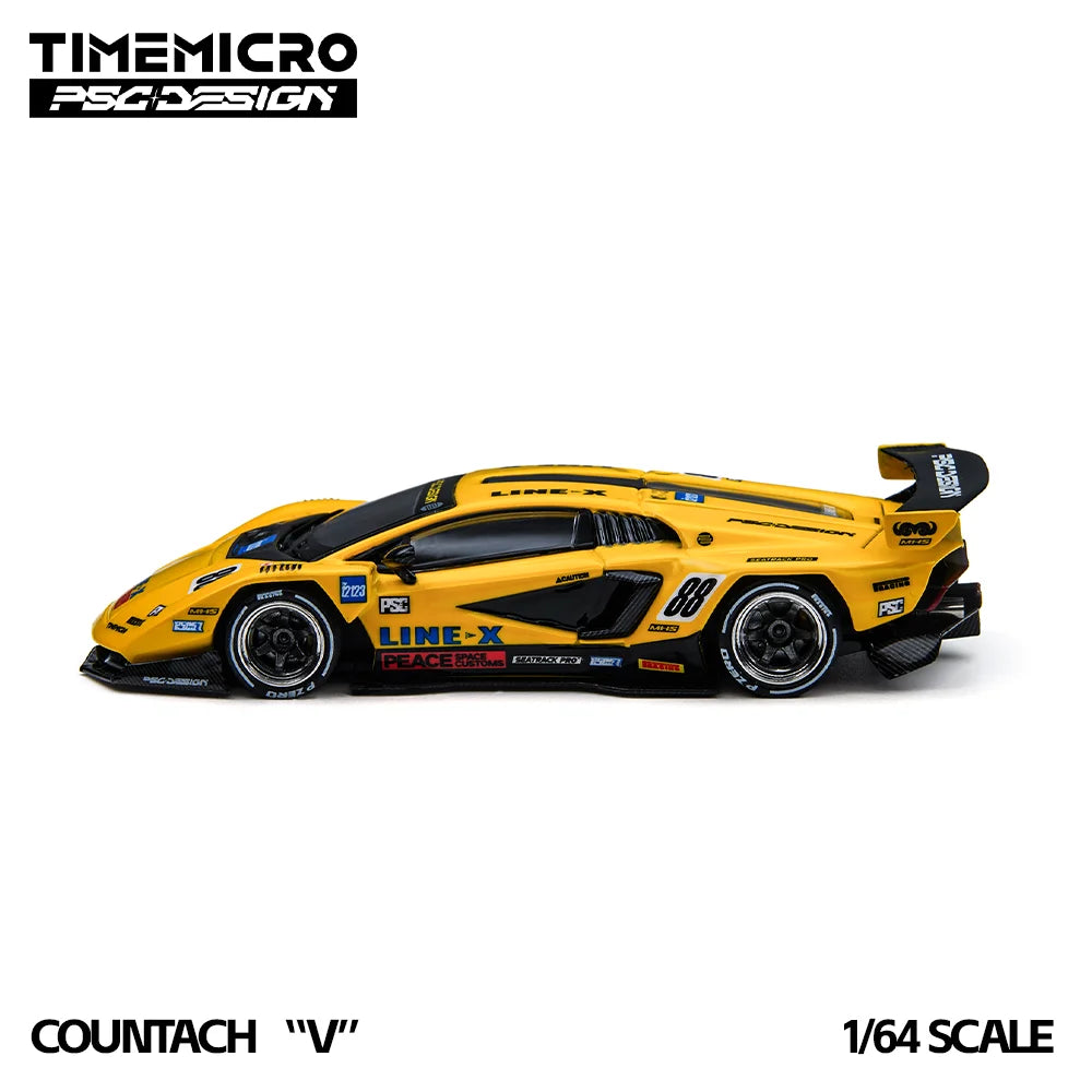 *Pre-order*TimeMicro 1:64 Countach "V" GT Tribute Alloy Diecast Model Realistic Mini Supercar Diorama Decor Collectible Car Toy