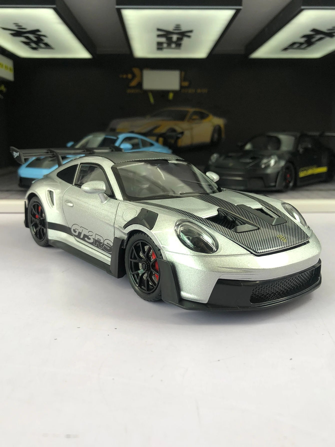 1:24 Simulation Zinc Alloy GT3 RS Model Car, Static Ornament, Metal Collectible Gift Car