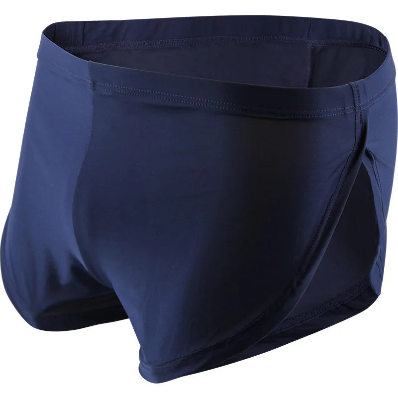Men's Aro Pants Elasticity Ice Silk Cool Feel Quick Dry Oose Comfy Sports Boxer Shorts Side Fork Mid-waist Casual Home Sleepwear