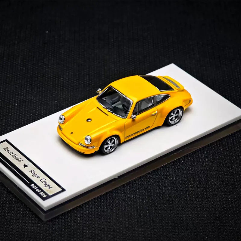 Zincit Model Diecast 1/64 Scale Porsche 964 Singer DLS Coupe Sports Car Model Alloy Porsche 911 Singer Car Model Display Piece