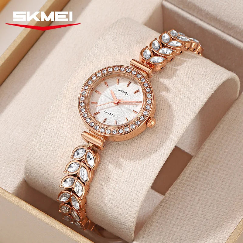 2547 Lady Diamond Quartz Watches Women Fashion Waterproof Stainless Steel Innovative Girl Wristwatches Clock Reloj Mujer