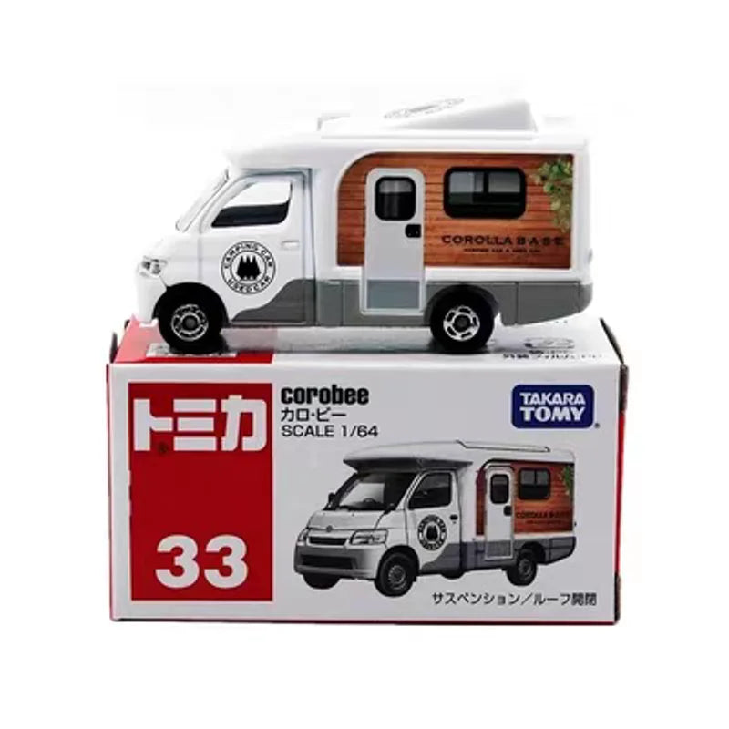 In Stock Original TOMY Tomica No.33 Toyota Corolla Camper 1/64 Alloy Diecast Car Model Collection Gift
