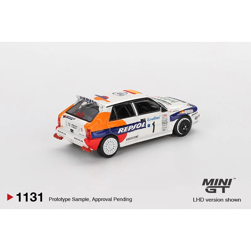 MINIGT 1131 1:64 Lancia Delta HF Integrale Evoluzione #1 1993 Rallye Monte Carlo Diecast Car Model Collection Toys