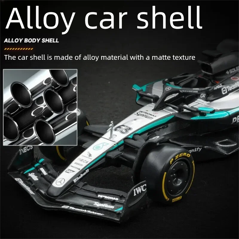 Bburago 1:43 Scale Mercedes-AMG F1 W15 W16 Formula 1 Racing Car Diecast Alloy Model Simulation Vehicle Collectible Gift for Kids