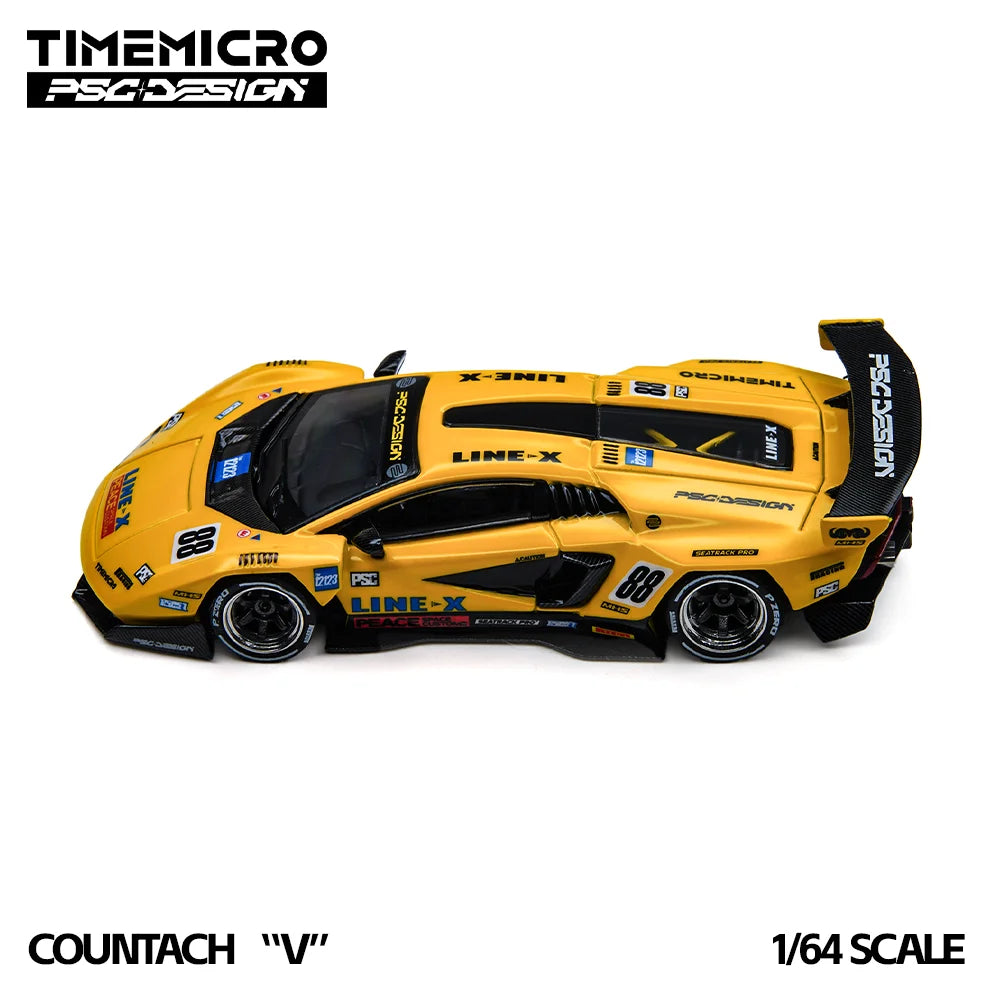 *Pre-order*TimeMicro 1:64 Countach "V" GT Tribute Alloy Diecast Model Realistic Mini Supercar Diorama Decor Collectible Car Toy