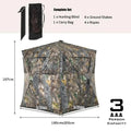 Portable Hunting Blind with Ground Stakes and Tie-Downs for Deer and Antelope, Outdoor Concealment Shelter for Field Hunting