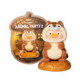Lulu The Piggy Animls Party 2 Squirrel Action Figure Lulu The Piggy Anime Figurine Squirrel Handing Card Collection Model Toys