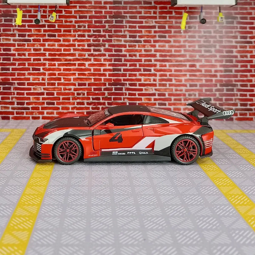 1:32 Audi e-tron alloy car model doors and engine hood, trunk can be opened has simulated sound and lighting functions