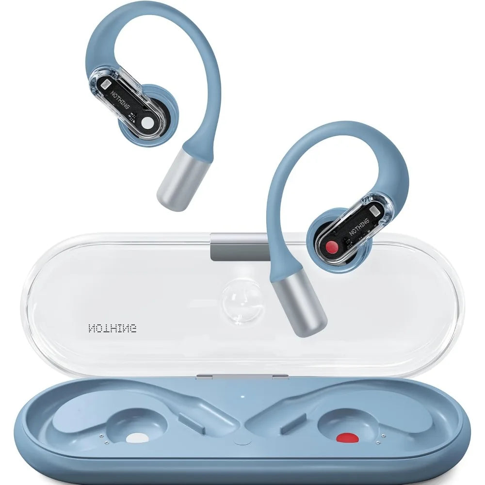 Lightweight Adjustable Earhook Headphones: Multi-Connection Bluetooth, AI Call Clarity, Water-Resistant, Fast Charge
