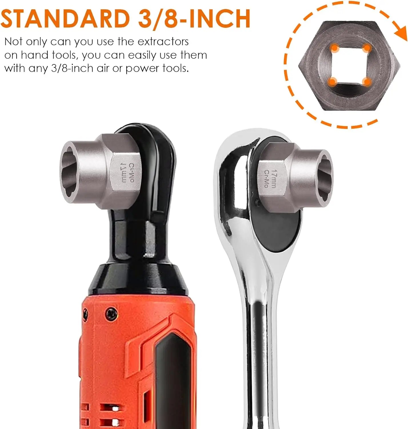14Pcs Impact Bolt and Nut Extractor Tool Set Damaged Stripped Lug Remover Universal Socket Wrench Kit for Removing Rounded Frozen Fasteners Heavy Duty Hand Tools