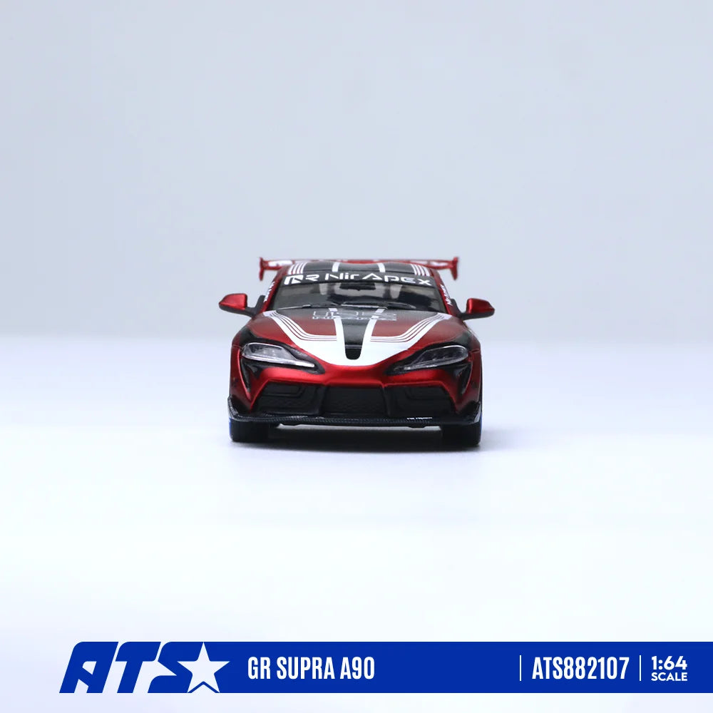 *Pre-order*ATS 1:64 GR SUPRA A90 - Nir Red Hare Simulation Alloy Car Model For Collection Display Gift