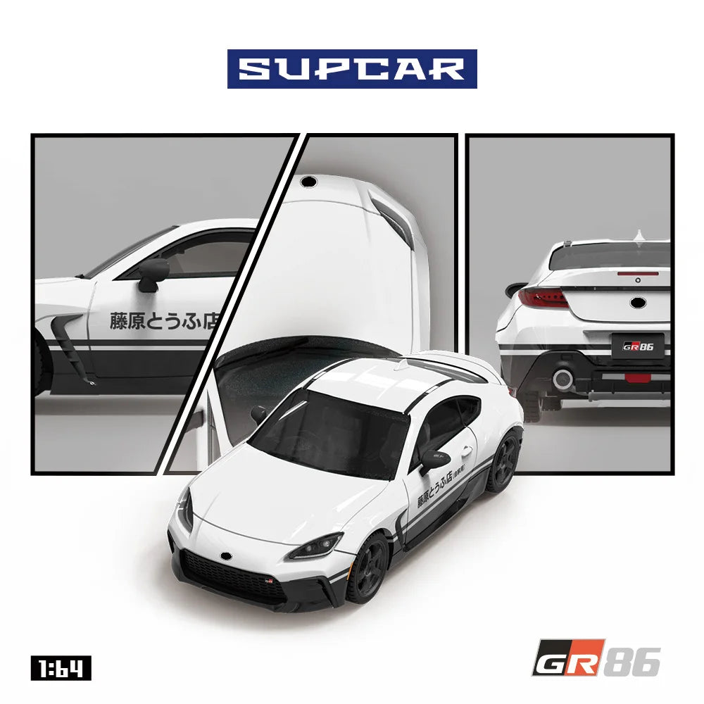 *Pre-order*SUPCAR 1:64 GR86 Tofu Shop Diecast Car Model Simulation Alloy Mini Vehicle For Diorama Display Collectible Gift
