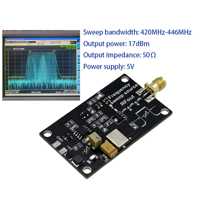433MHz signal source Digital frequency sweep source Image signal isolation source RF module UHF