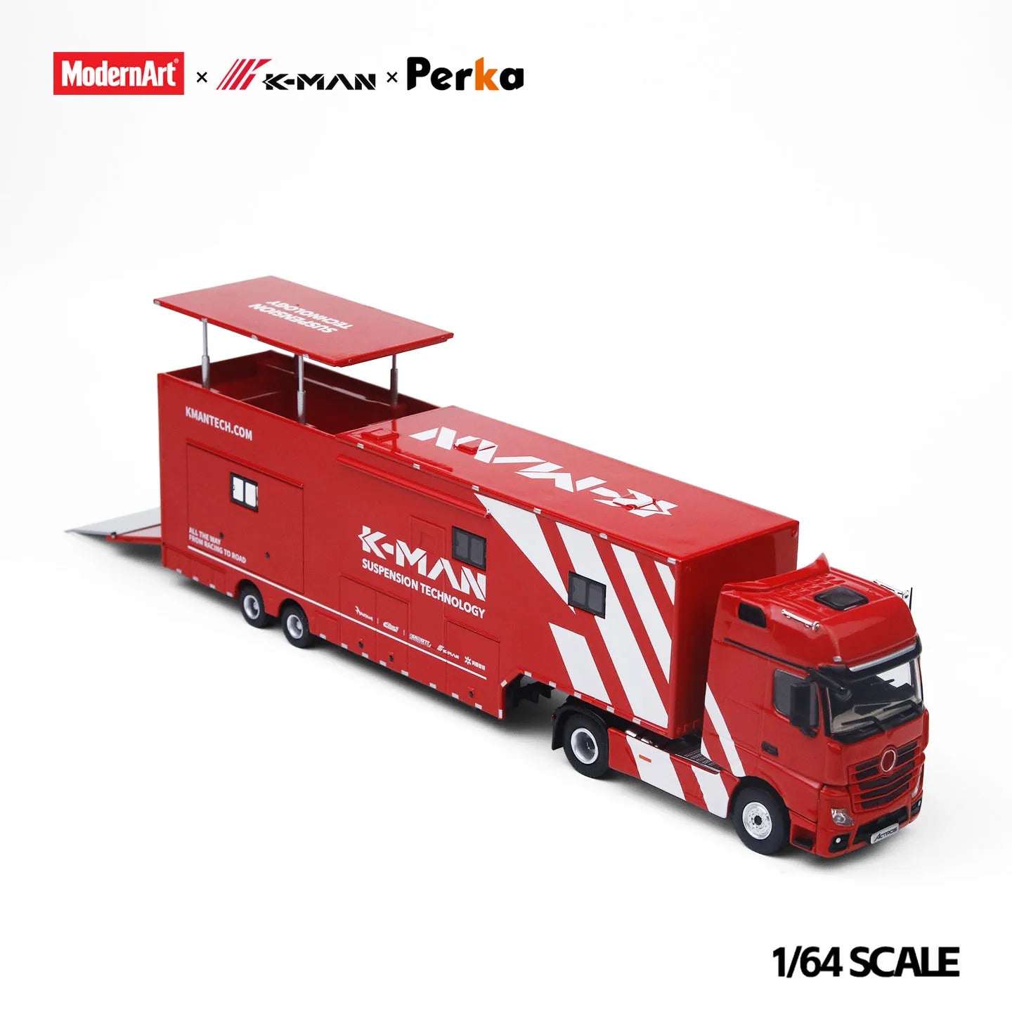 *Pre-sale*ModernArt 1:64 Actros Racing Service Truck Diecast Alloy Car Model Realistic Mini Truck Collection Gift