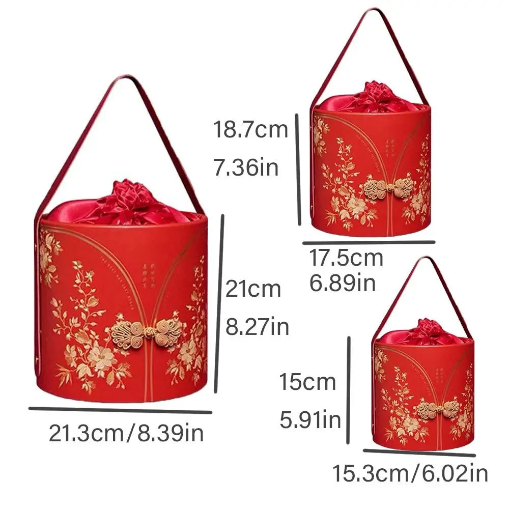 Frog Botton Flower Bucket Bag Large Capacity Festive Sugar Bag Ins Wedding Candy Bag Storage Bag Korean Style